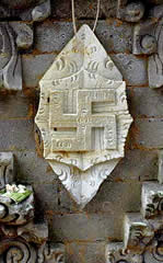 Swastika at a temple in Ubud, Bali